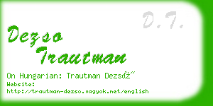 dezso trautman business card